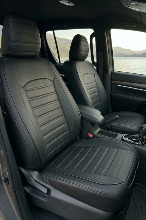 AYDOS Serisi Deri Kumaş Universal Oto Koltuk Kılıfı Tam Set