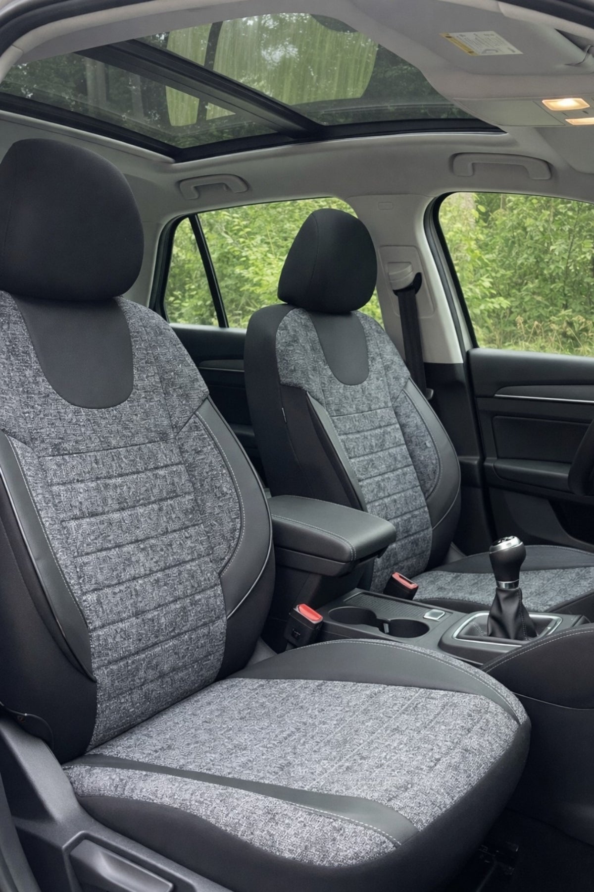 LİFOS Serisi Koton Kumaş Universal Oto Koltuk Kılıfı Tam Set