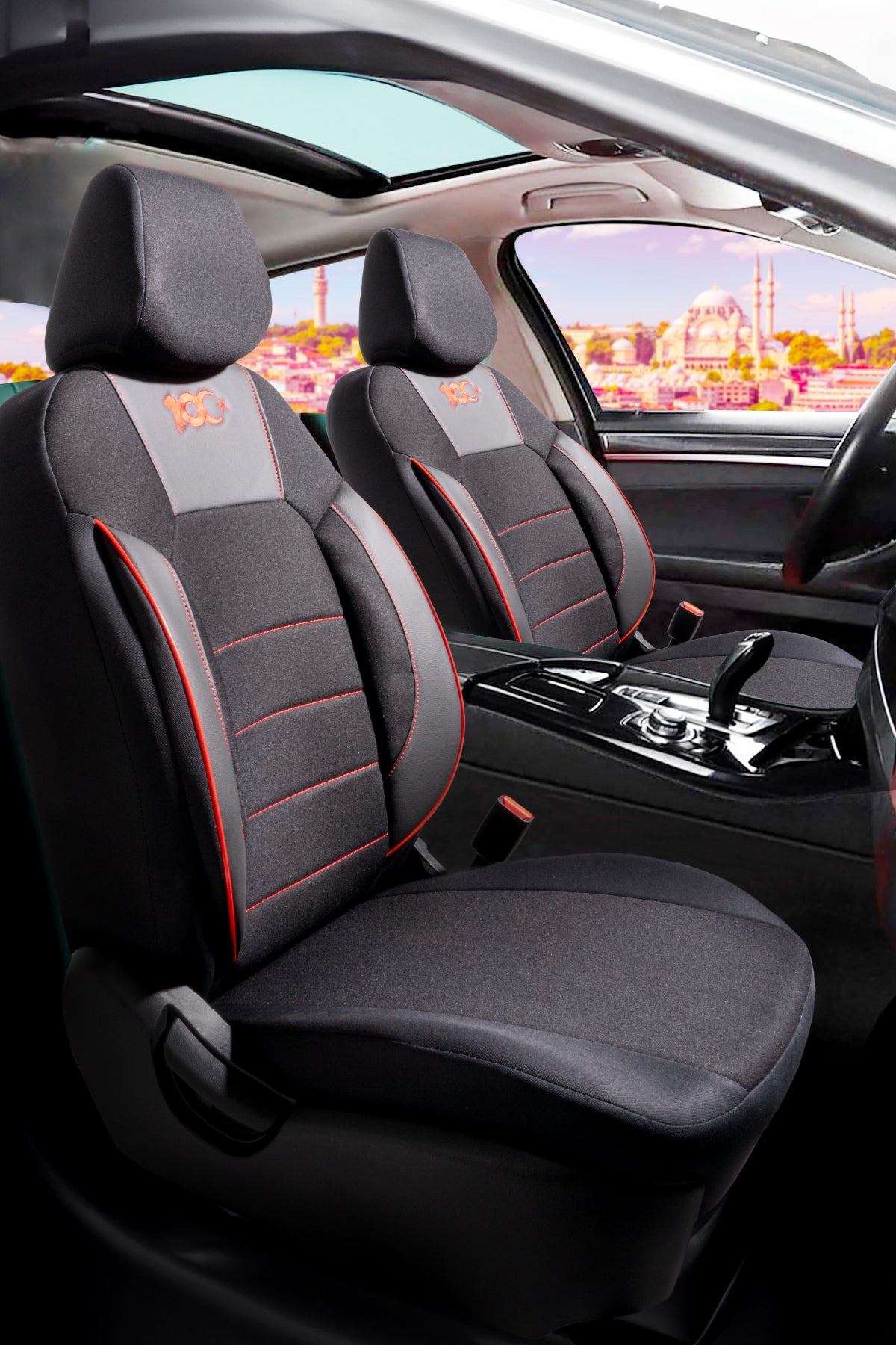 100. Yıl Serisi Lakost Kumaş Universal Oto Koltuk Kılıfı