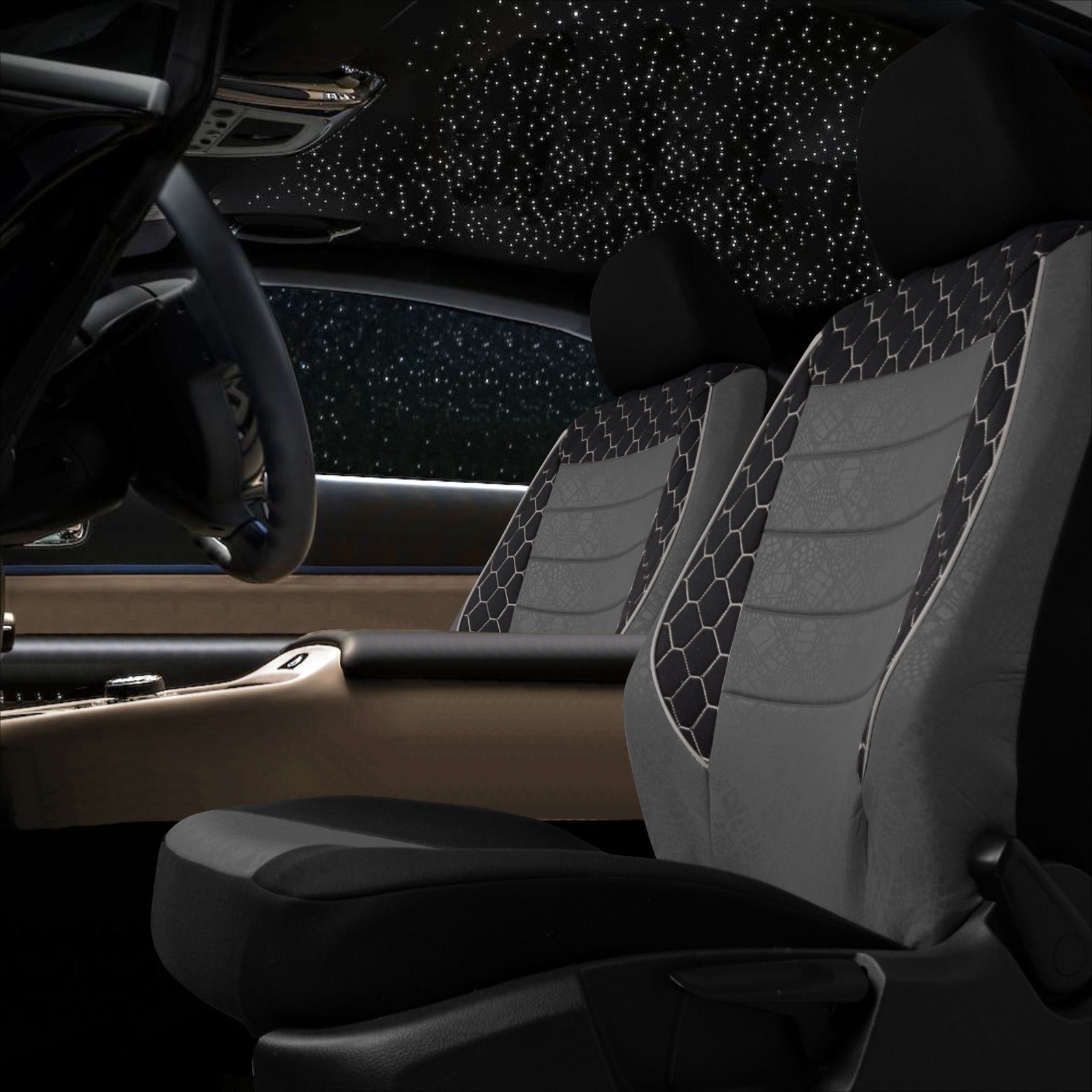 GOF PLUS Serisi Lakost Kumaş Universal Oto Koltuk Kılıfı Tam Set