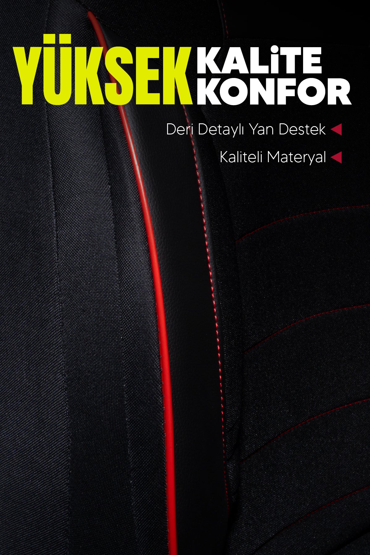 100. YIL ÖZEL Serisi Lakost Kumaş Universal Oto Koltuk Kılıfı