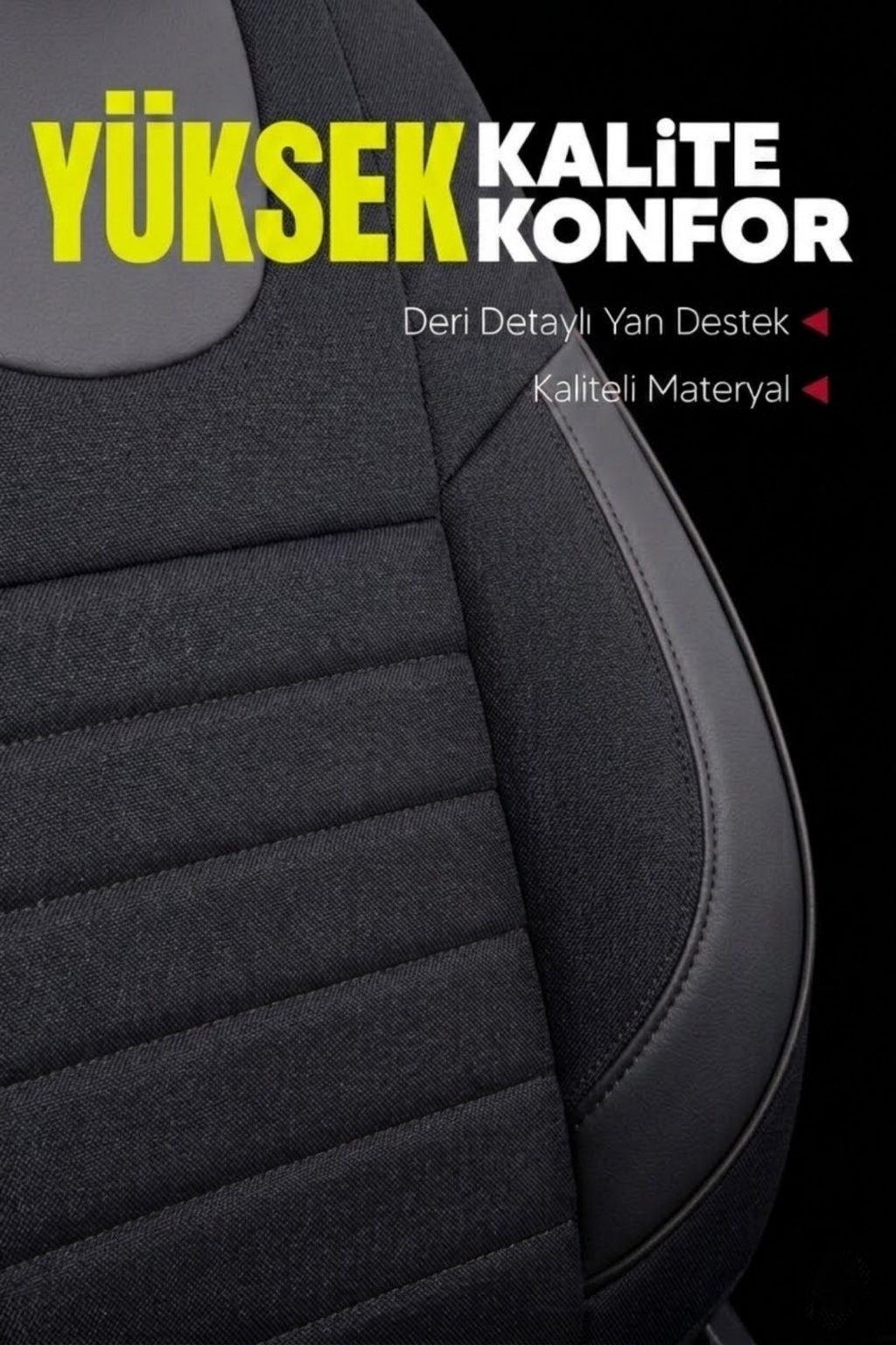 NEMRUT Serisi Lakost Kumaş Universal Oto Koltuk Kılıfı Tam Set