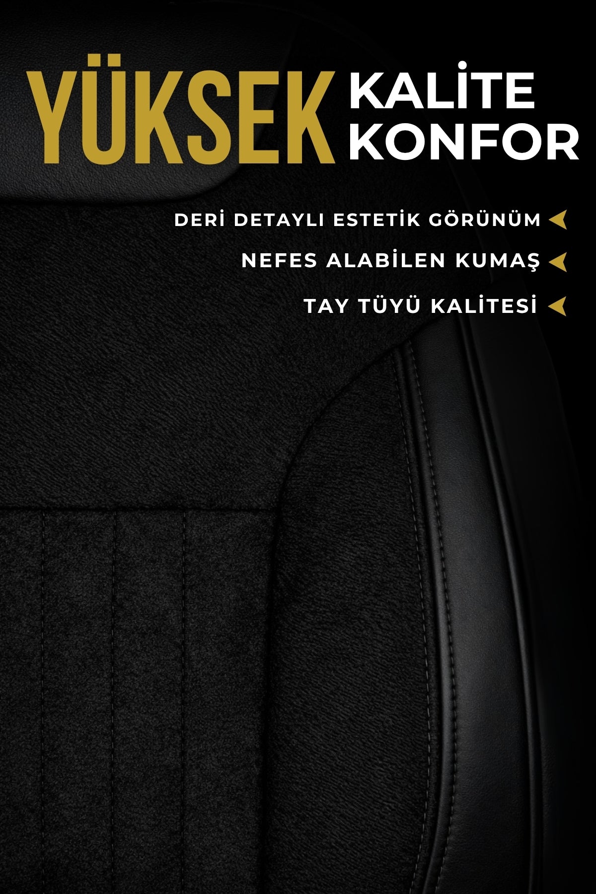 Edition Serisi Tay Tüyü Kumaş Universal Oto Koltuk Kılıfı Tam Set