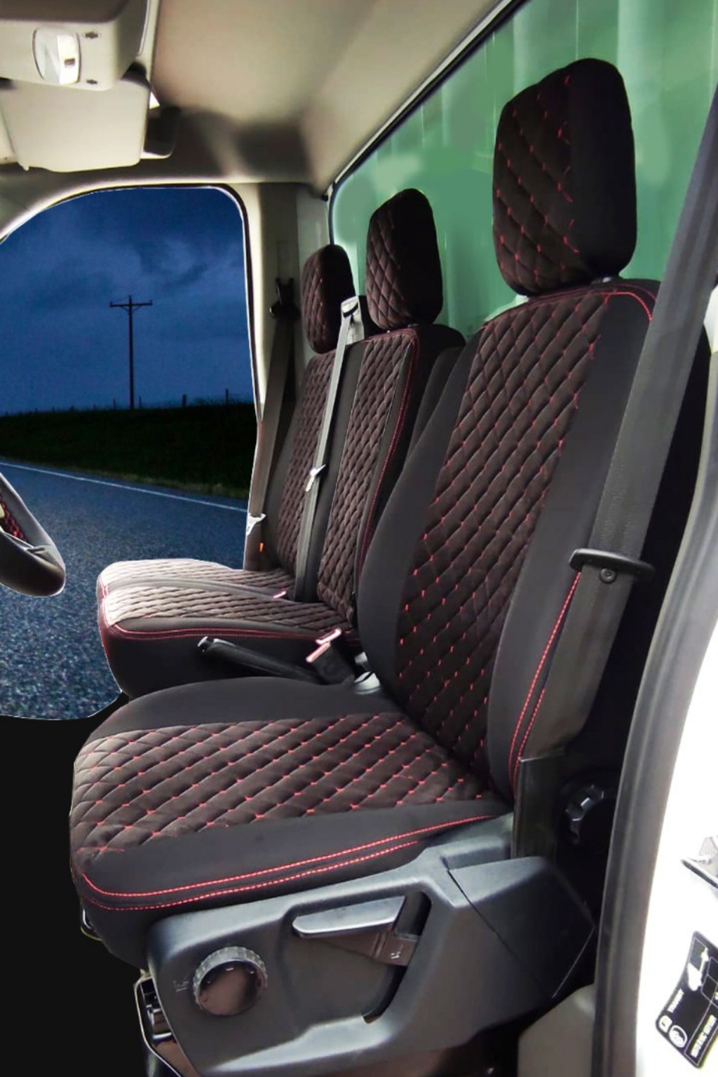 Ford Transit 2014 ve Üzeri Tek Kabin Uyumlu Tay Tüyü Kumaş Araca Özel Oto Koltuk Kılıfı