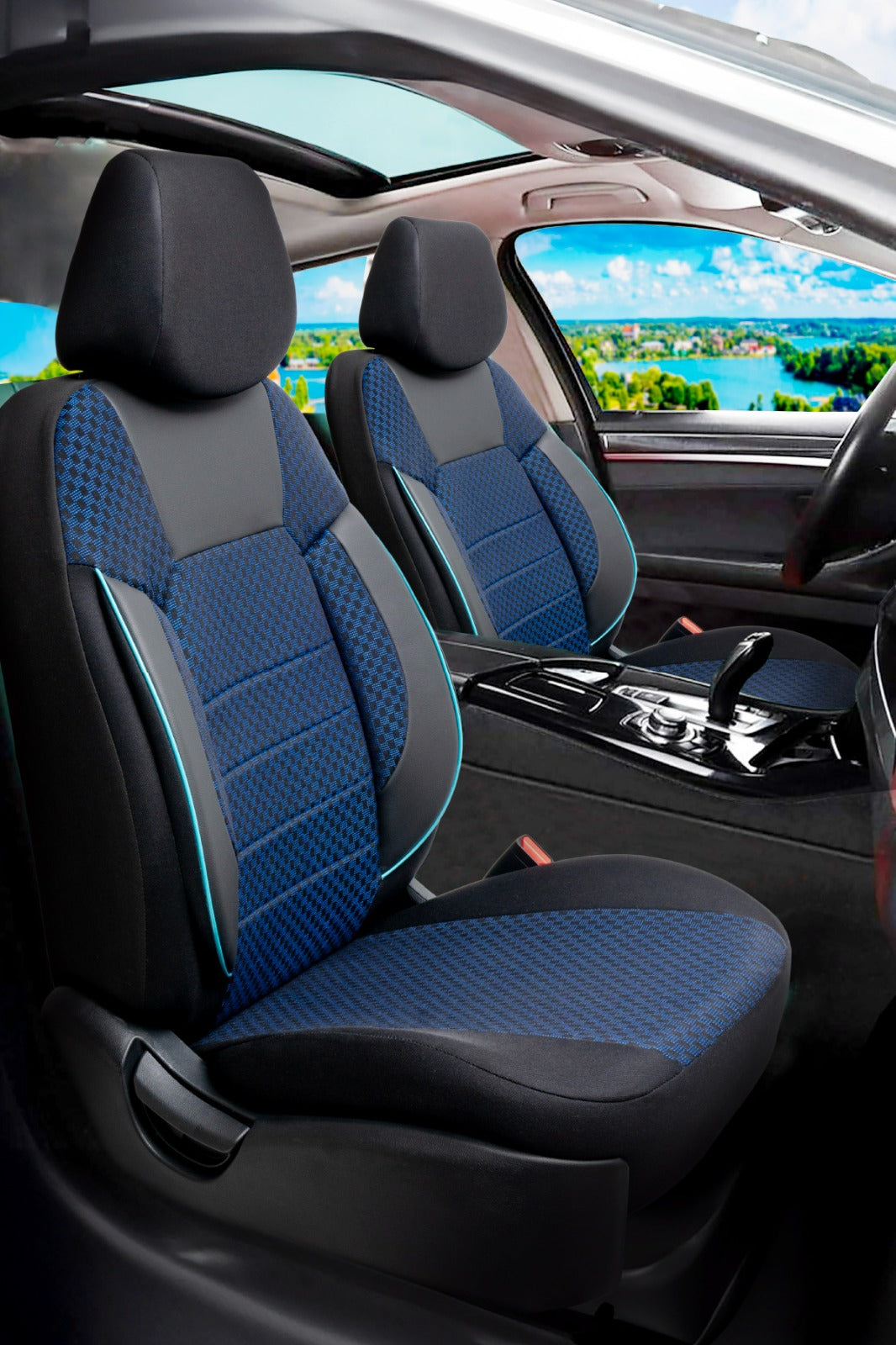 PAM Serisi Pamuklu Kumaş Universal Oto Koltuk Kılıfı