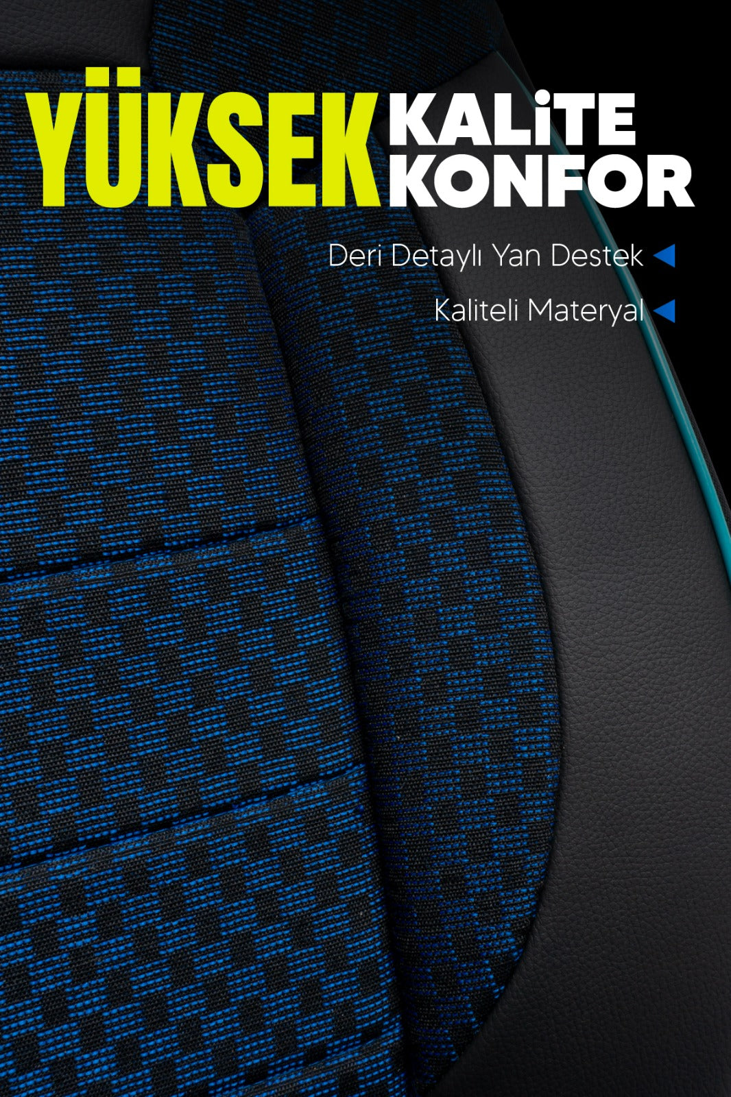 PAM Serisi Pamuklu Kumaş Universal Oto Koltuk Kılıfı