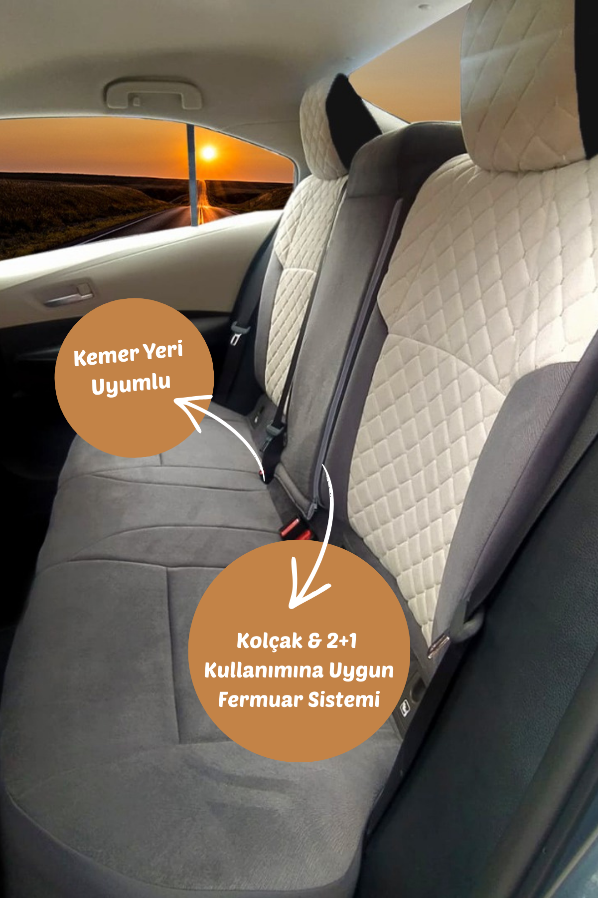 Toyota Corolla 2019 Model ve Üzeri Uyumlu Tay Tüyü Kumaş Araca Özel Oto Koltuk Kılıfı