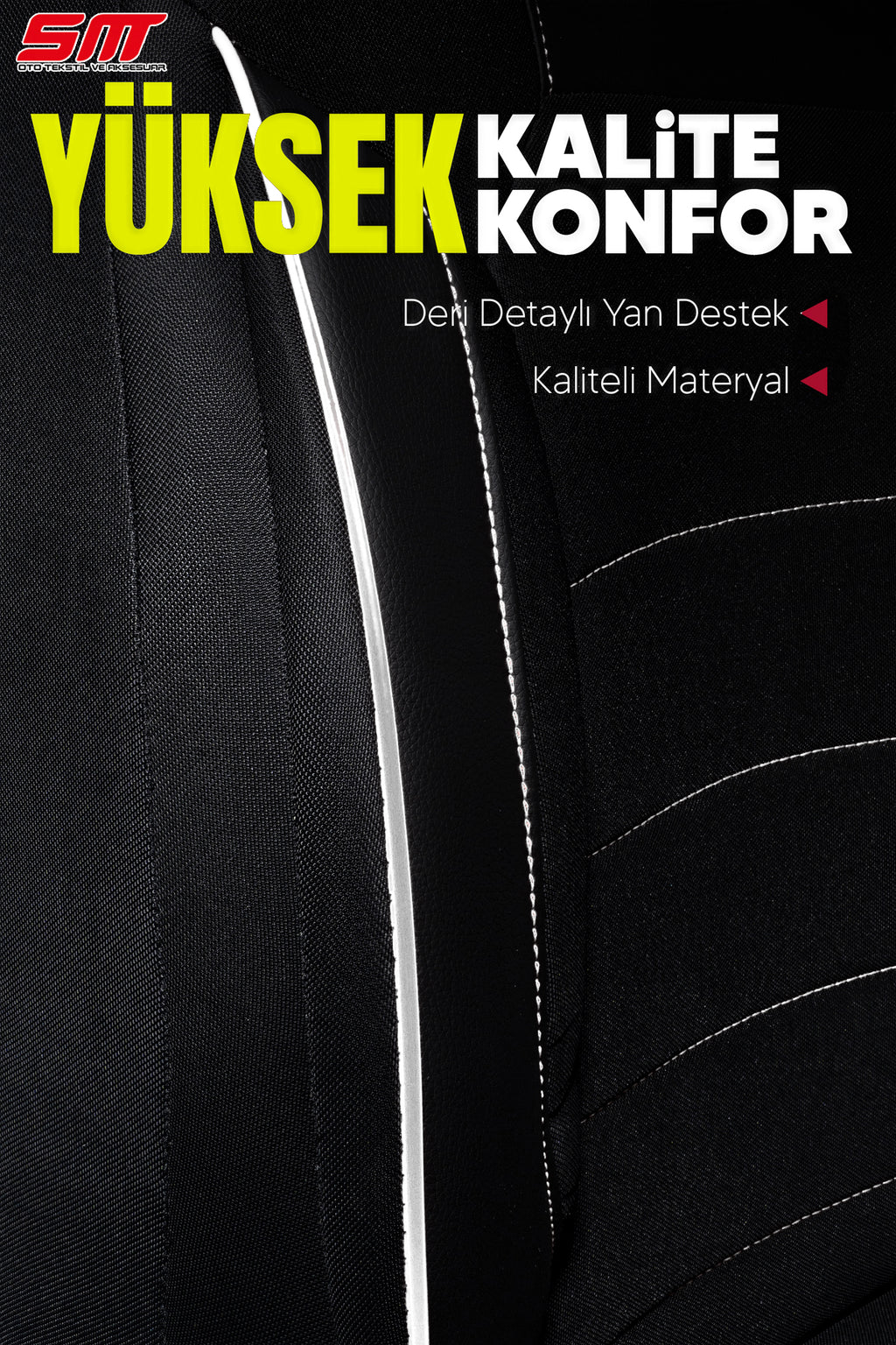 ERA Serisi Lakost Kumaş Universal Oto Koltuk Kılıfı Tam Set