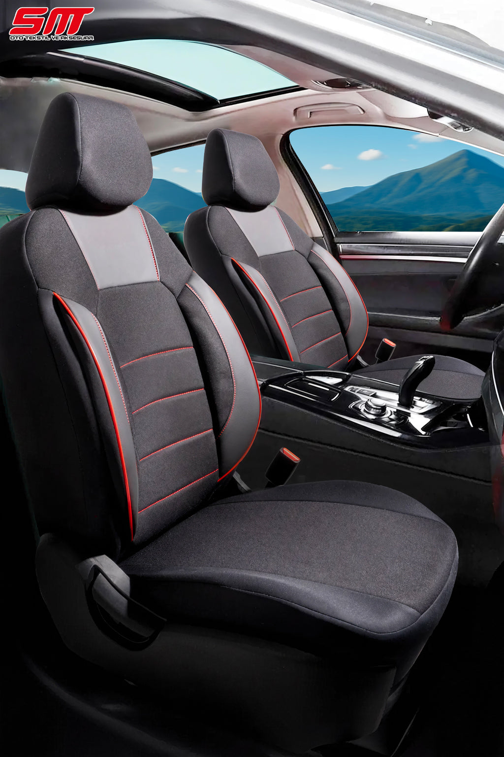 ERA Serisi Lakost Kumaş Universal Oto Koltuk Kılıfı Tam Set