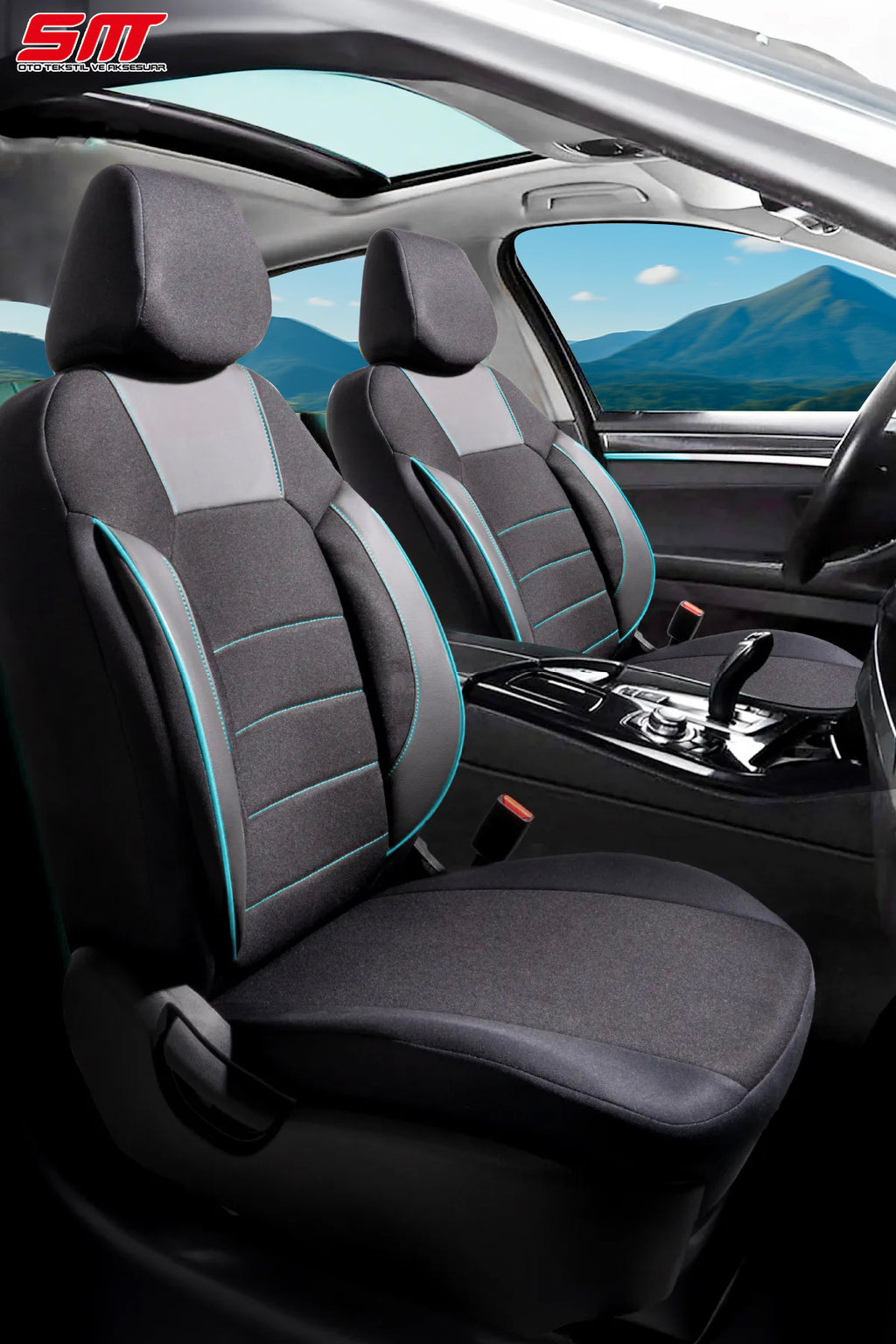 ERA Serisi Lakost Kumaş Universal Oto Koltuk Kılıfı Tam Set