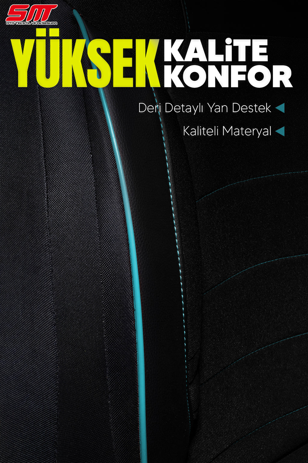 ERA Serisi Lakost Kumaş Universal Oto Koltuk Kılıfı Tam Set