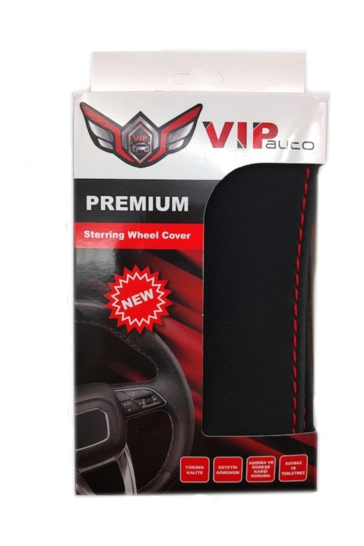VIP AUTO Alcantara Dikme Oto Direksiyon Kılıfı